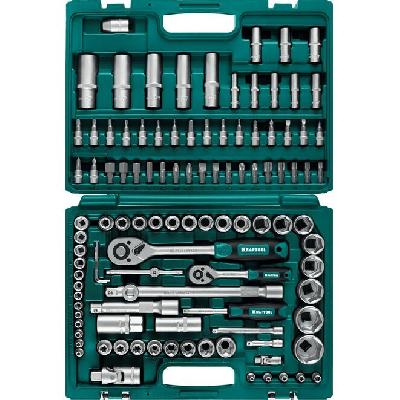 Универсальный набор инструмента X-Drive 108, 108 предм., (1/2"+3/8"+1/4") KRAFTOOL
